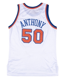 1993-94 Greg Anthony Game Used & Photo Matched New York Knicks Home Jersey (Resolution Photomatching)